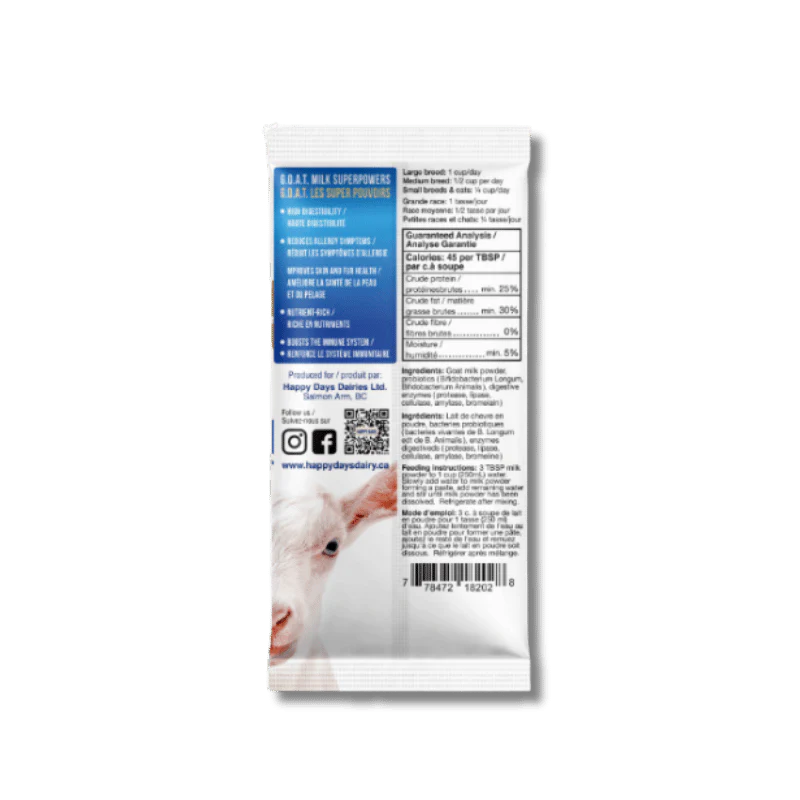 Happy Days - Goat Milk Powder - Single Serve Sachets