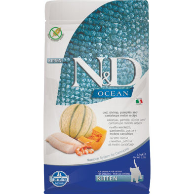 FARMINA ND Ocean Kitten Cod, Shrimp, Pump, Cantalou 5kg