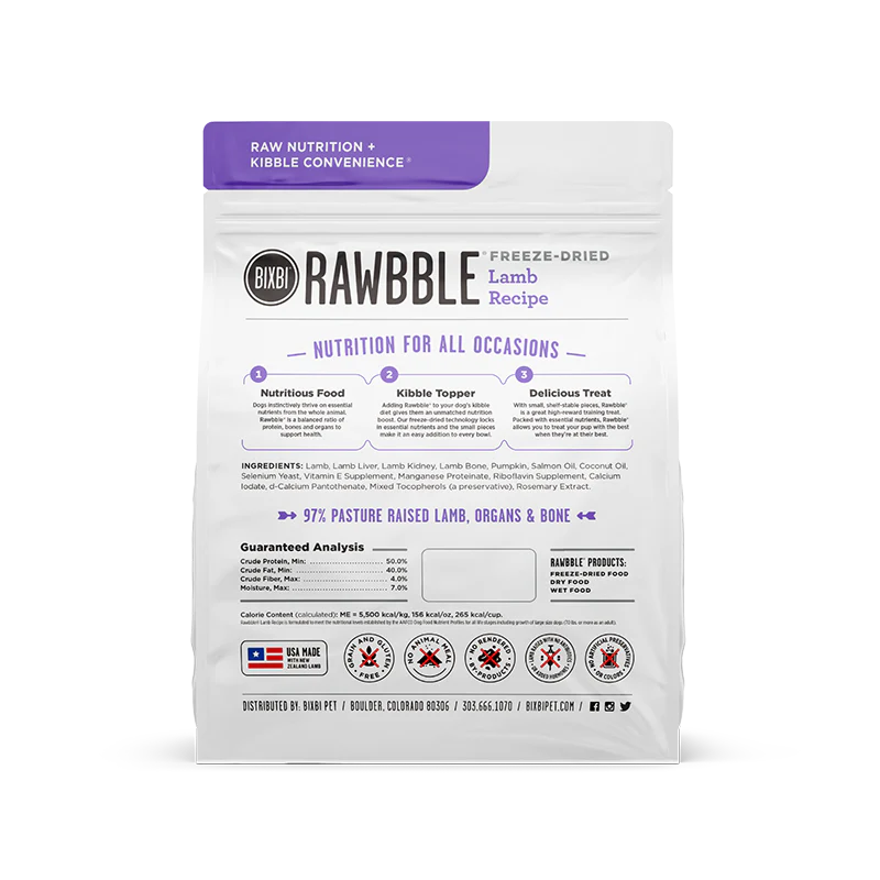 BIXBI - Freeze Dried - Rawbble - Lamb