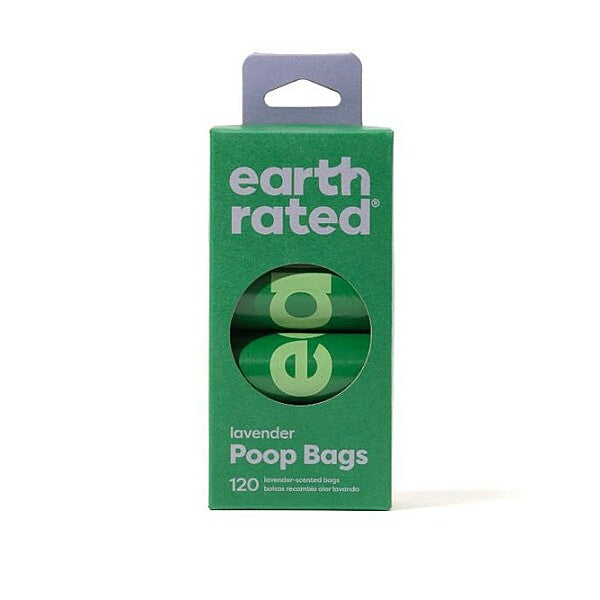EARTH RATED Scented Refill Bags Lavender | 8 Rolls 120 Bags