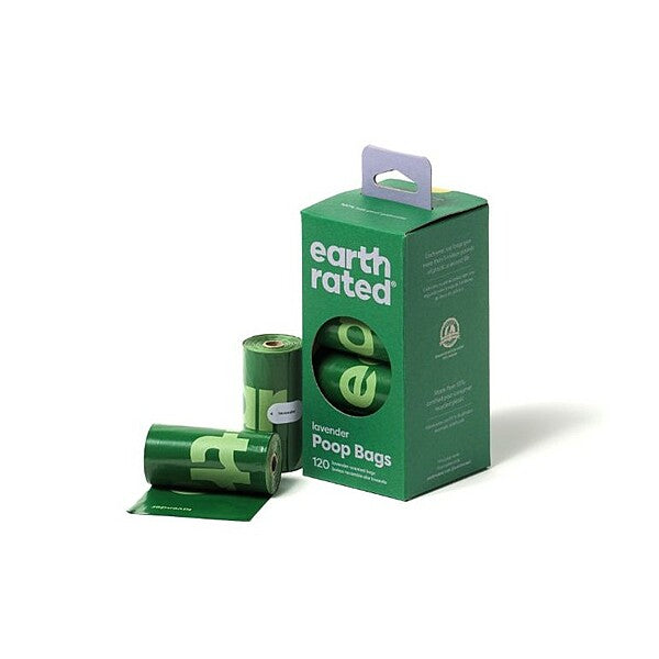 EARTH RATED Scented Refill Bags Lavender | 8 Rolls 120 Bags