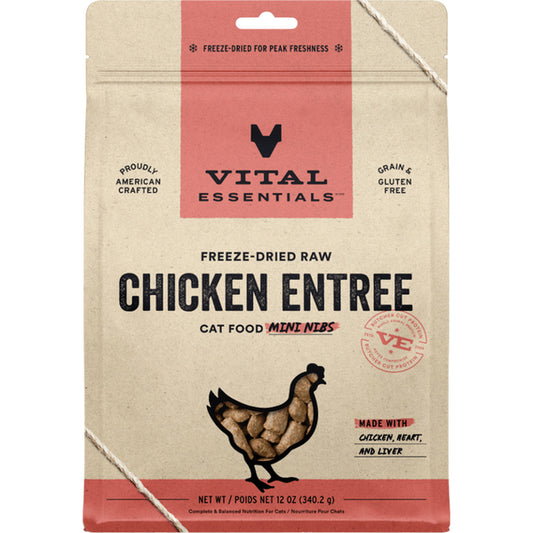 Vital Essentials Raw Chicken Mini Nibs 12OZ | Cat