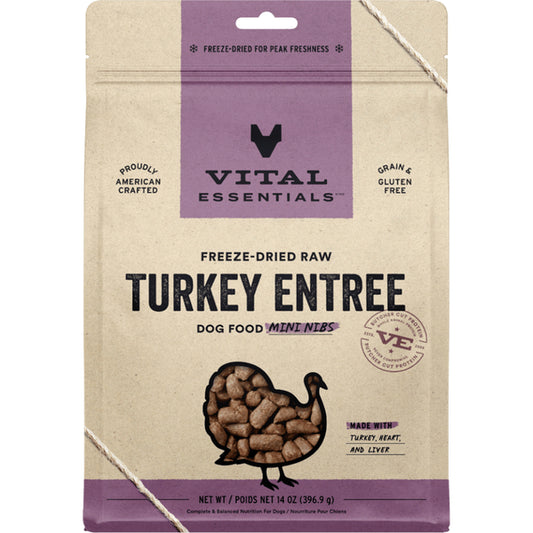 Vital Essentials Raw Turkey Entree Mini Nibs 14OZ