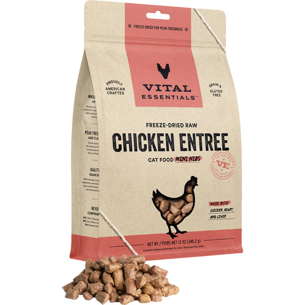 Vital Essentials Raw Chicken Mini Nibs 12OZ | Cat