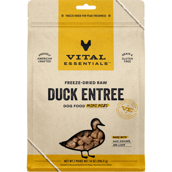 Vital Essentials Raw Duck Entree Mini Nibs 14OZ