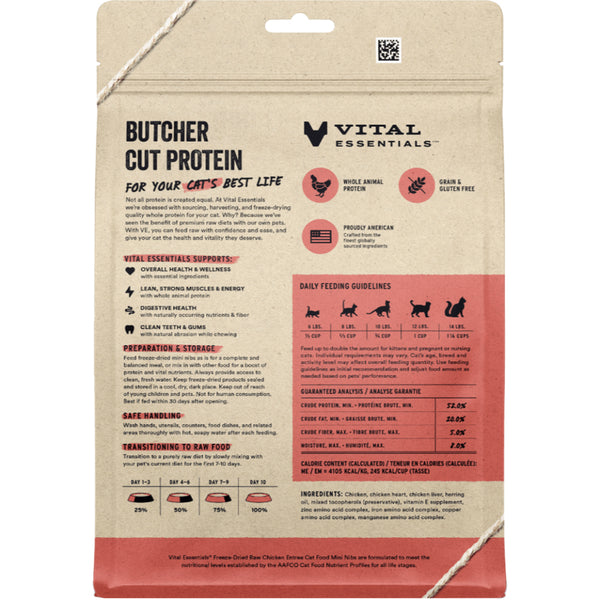 Vital Essentials Raw Chicken Mini Nibs 12OZ | Cat