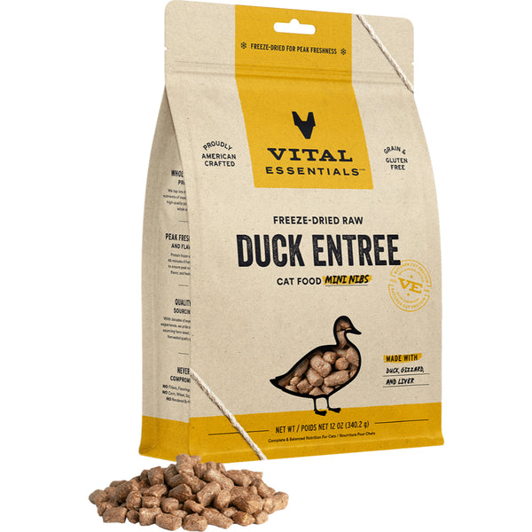 Vital Essentials Raw Duck Mini Nibs 12OZ | Cat