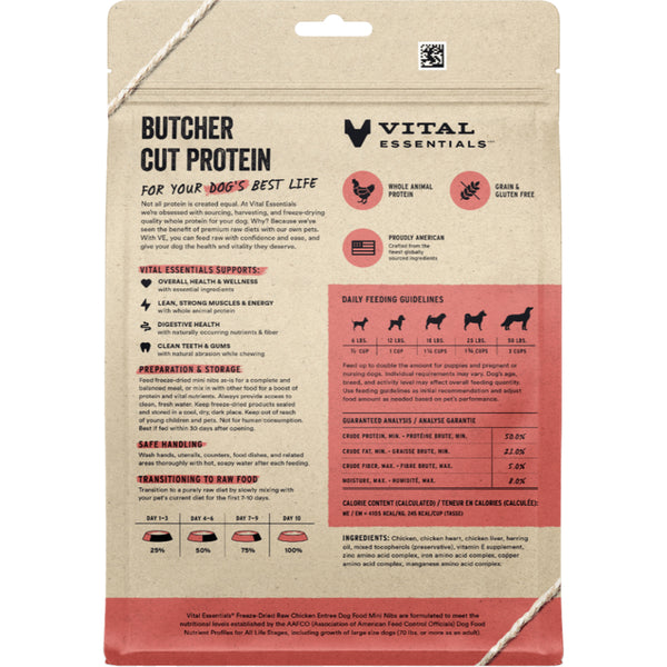 Vital Essentials Raw Chicken Entree Mini Nibs 14OZ