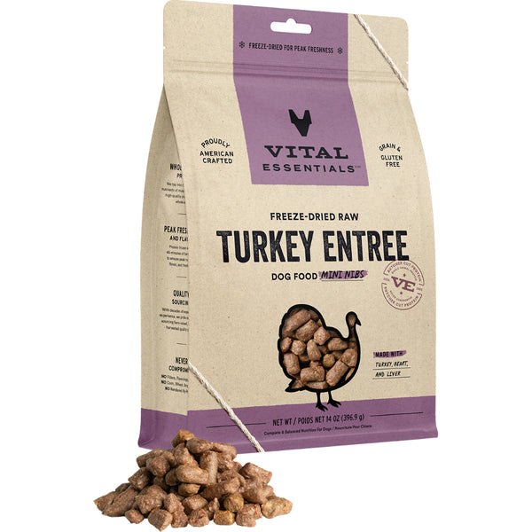 Vital Essentials Raw Turkey Entree Mini Nibs 14OZ