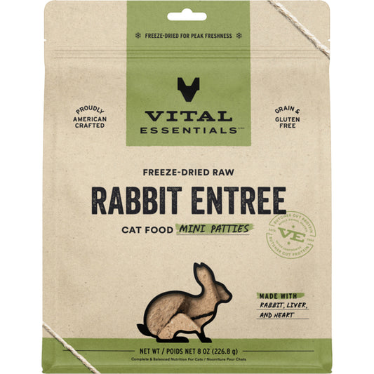 Vital Essentials Raw Rabbit Mini Patties 8OZ | Cat