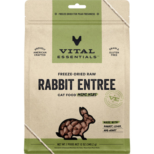 Vital Essentials Raw Rabbit Mini Nibs 12OZ | Cat