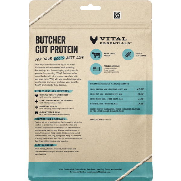 VITAL ESSENTIALS FD Raw Beef Liver Treats 15OZ