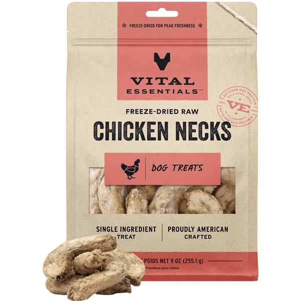 VITAL ESSENTIALS FD Raw Chicken Necks Treats 9OZ