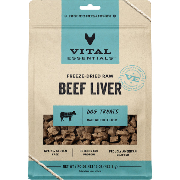 VITAL ESSENTIALS FD Raw Beef Liver Treats 15OZ