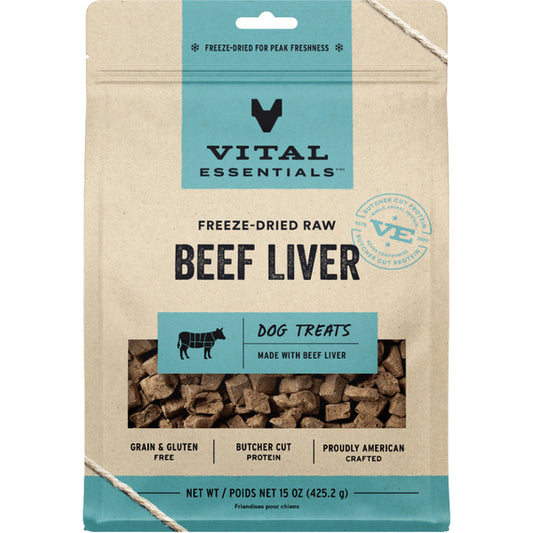 VITAL ESSENTIALS FD Raw Beef Liver Treats 15OZ