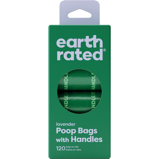 EARTH RATED Scented Handle Refill Bags Lavender | 8 Rolls 120 Bags
