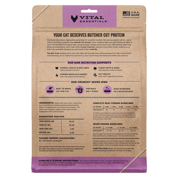 Vital Essential Turkey & Duck Entree Micro Nibs 12OZ | Cat