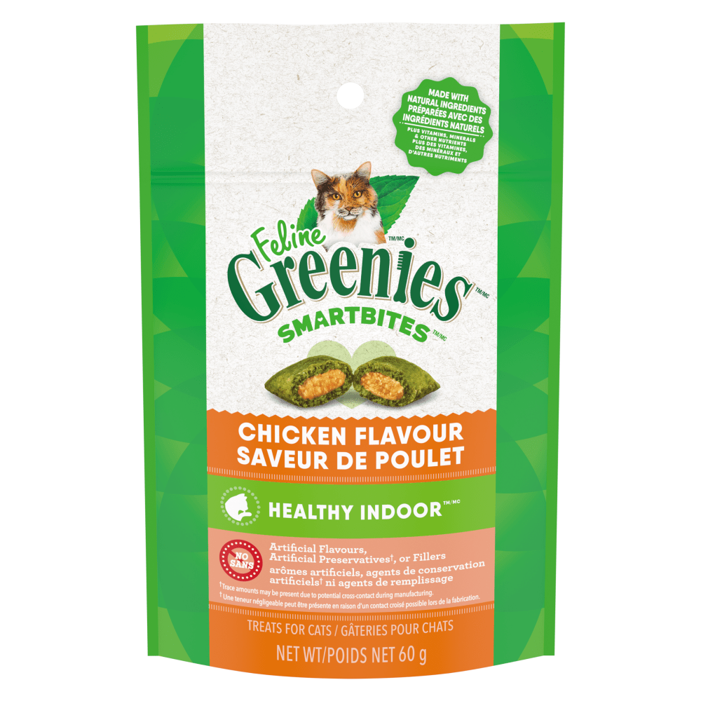 Feline Greenies Smartbites Healthy Indoor Chicken Flavour 60 g pouch