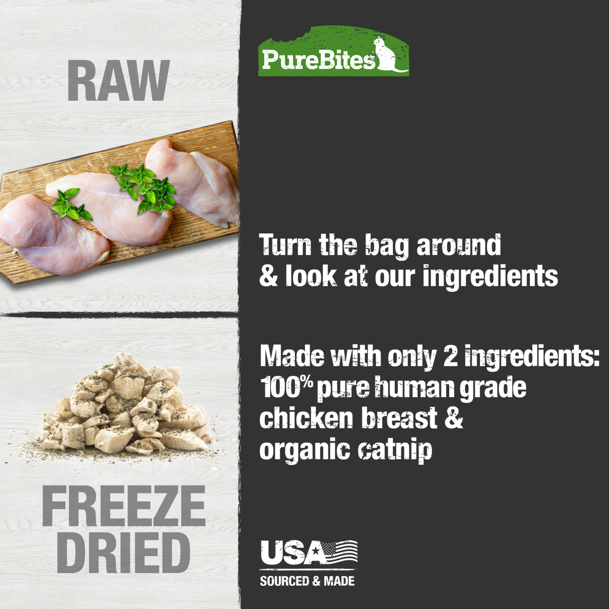 PureBites Freeze-Dried Chicken & Catnip Cat Treats – 37 g (1.3 oz) – official PureBites image 3