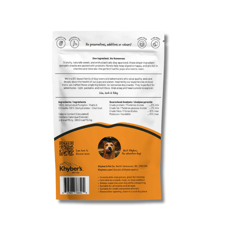 Khyber's - Treats - Just Pumpkin - 120g