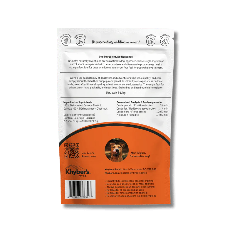 Khyber's - Treats - Just Carrot - 120g