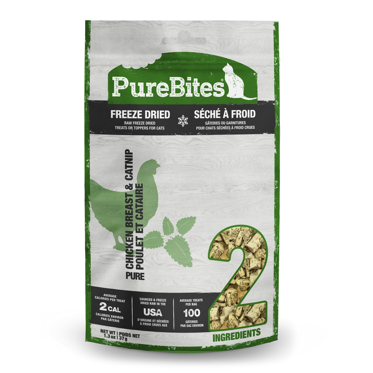 PureBites Freeze-Dried Chicken & Catnip Cat Treats – 37 g (1.3 oz) – official PureBites image 1