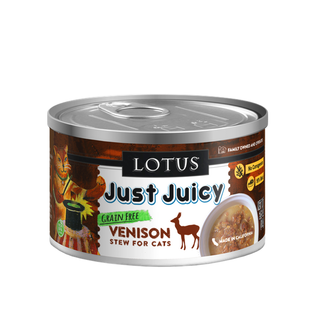 LOTUS  Just Juicy Venison (24 Pack) CANNED CAT FOOD