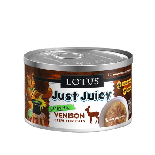 LOTUS  Just Juicy Venison (24 Pack) CANNED CAT FOOD