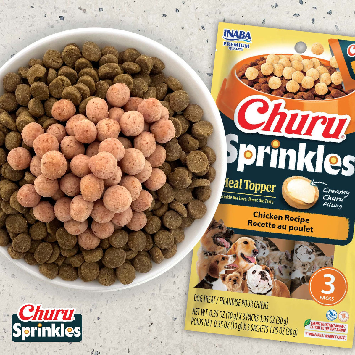 Inaba Churu Sprinkles Chicken and Cheese Recipe – official product image