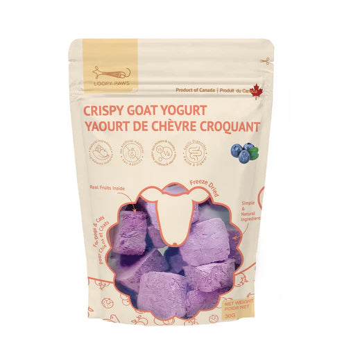 Loopy Paws Crispy Goat Yogurt blueberry