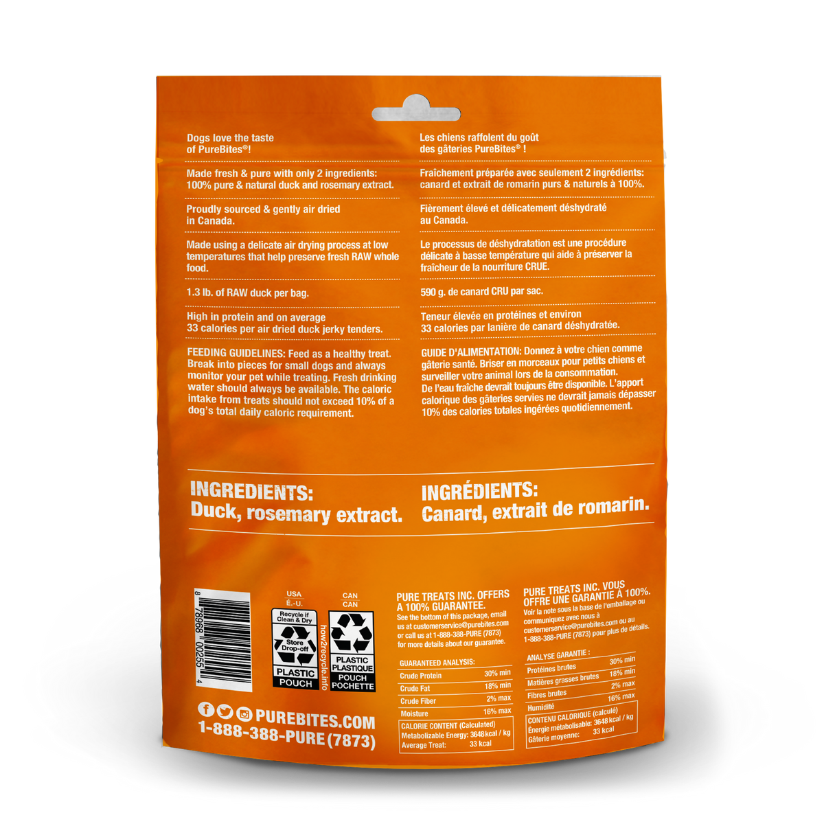 PureBites Duck Air Dried Jerky Dog Treats – 156 g (5.5 oz) – official PureBites image 2