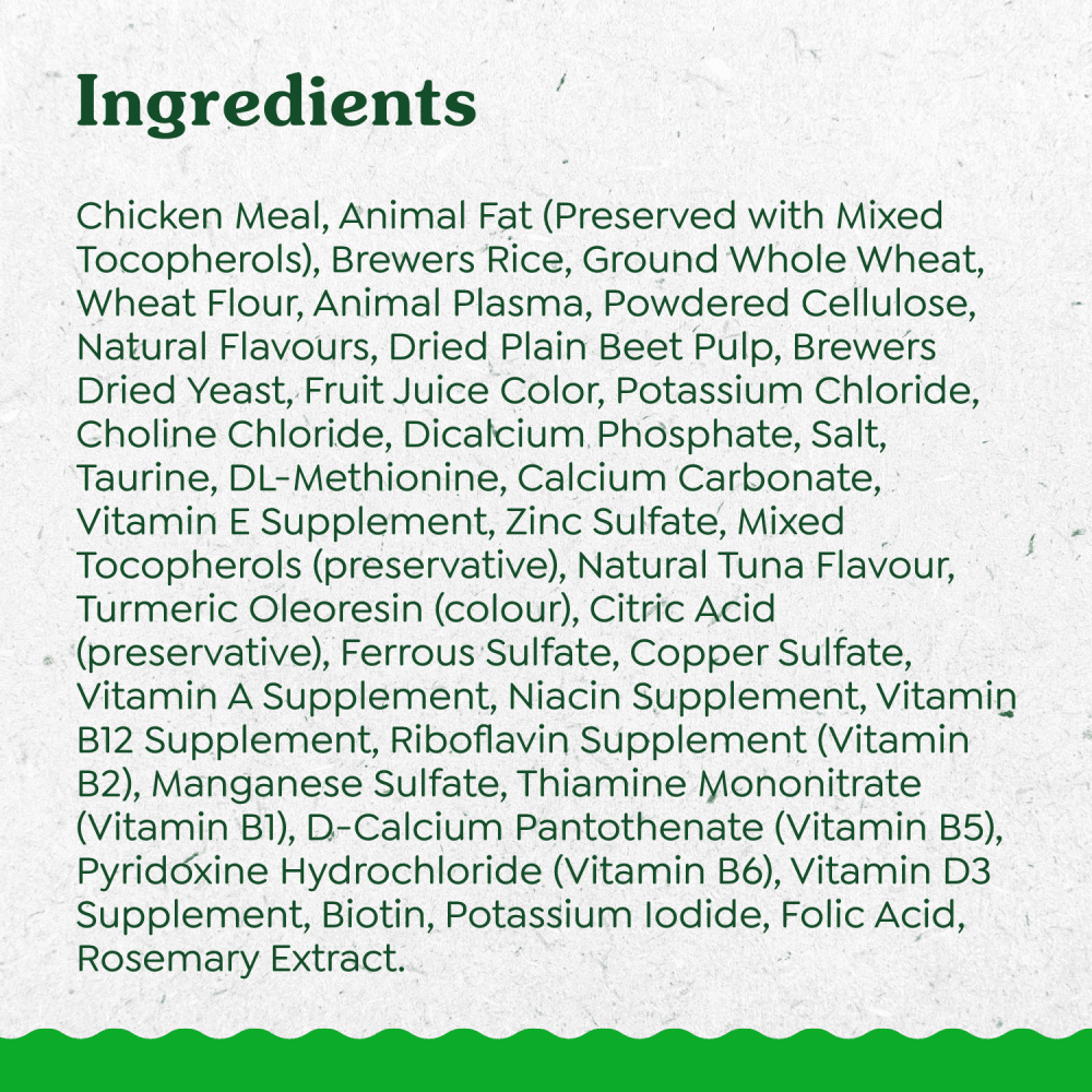 Feline Greenies Smartbites Healthy Indoor Tuna ingredients