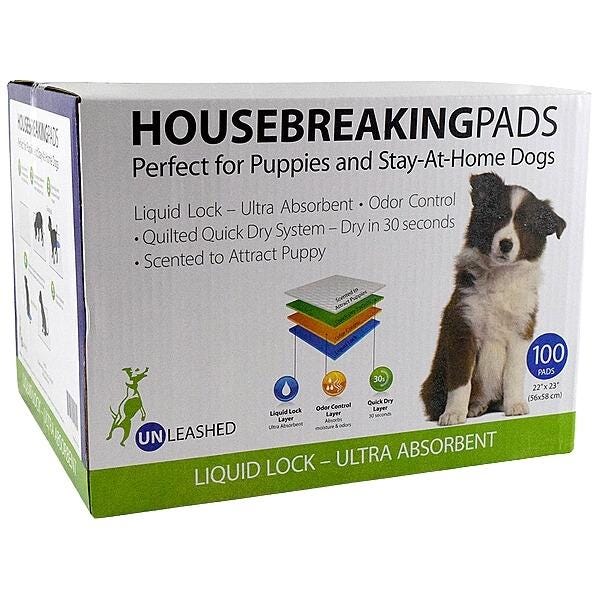 Unleashed Housebreaking Pads for Dogs – 100 Pack