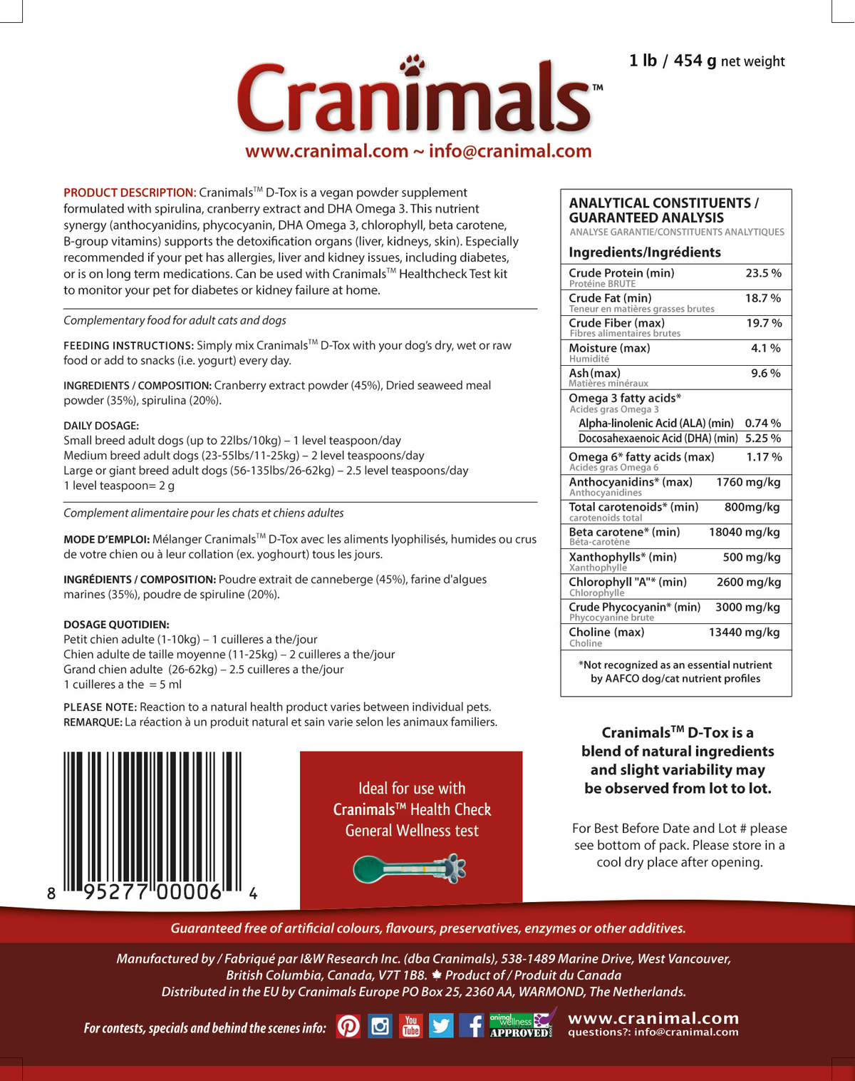 Cranimals D-Tox