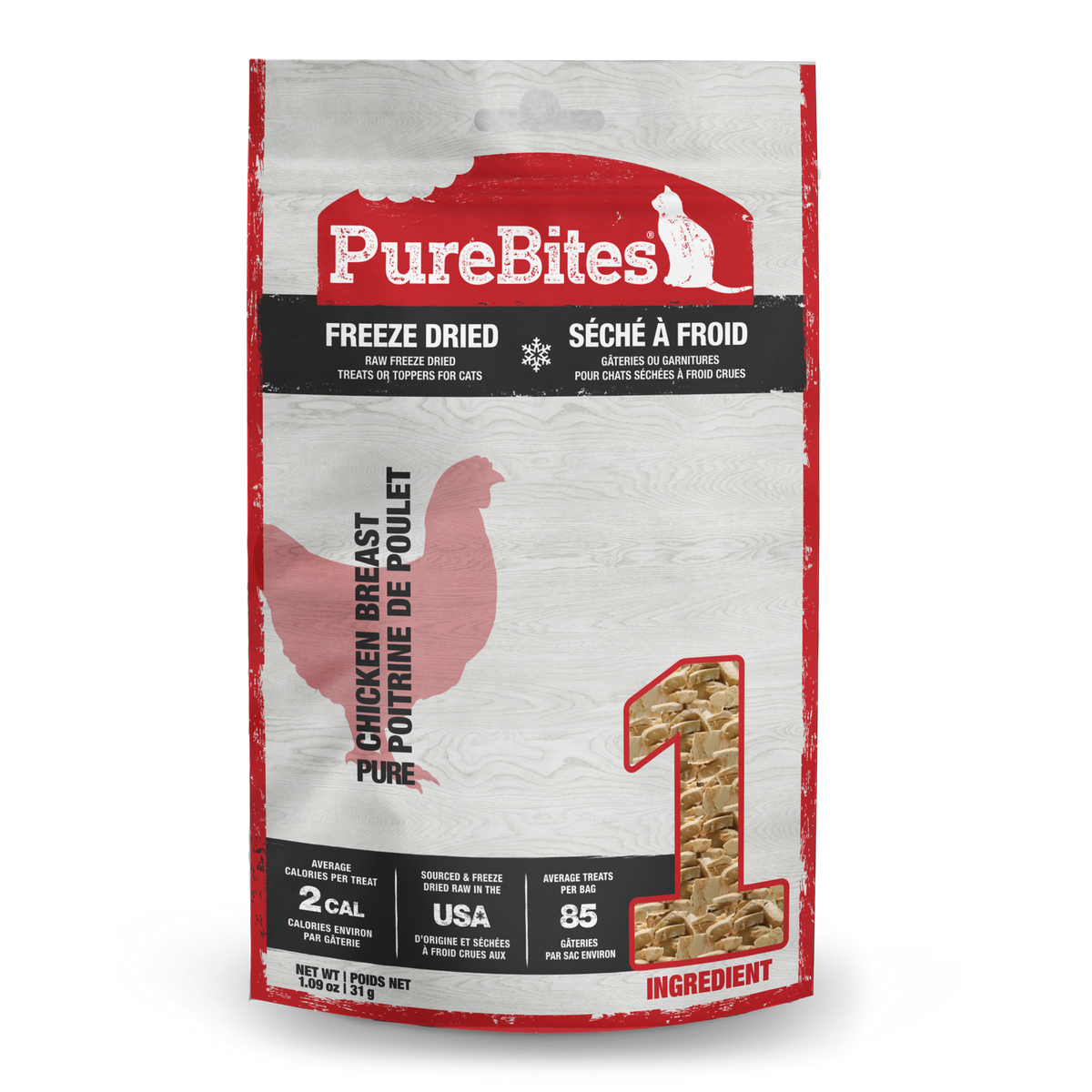 PureBites Freeze-Dried Chicken Breast Cat Treats – 31 g – official PureBites image 2