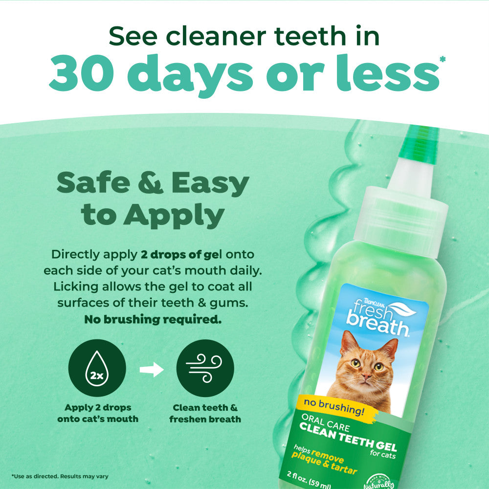 TropiClean Fresh Breath No Brushing Clean Teeth Dental Gel for Cats – product detail