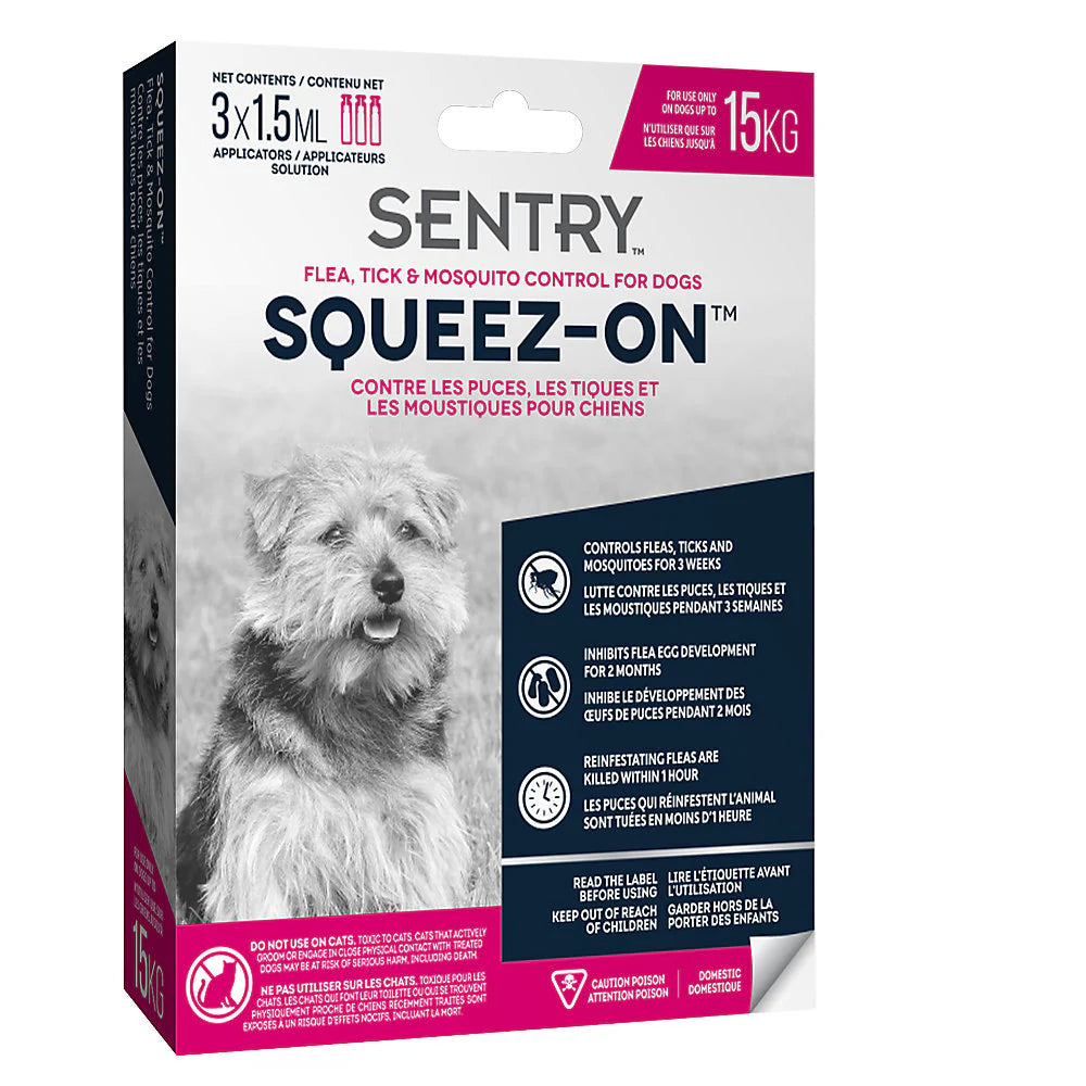 SENTRY Squeez-On Flea, Tick & Mosquito Small
