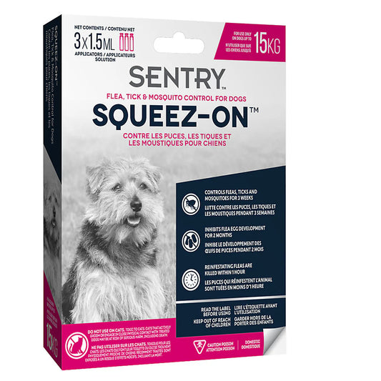 SENTRY Squeez-On Flea, Tick & Mosquito Small