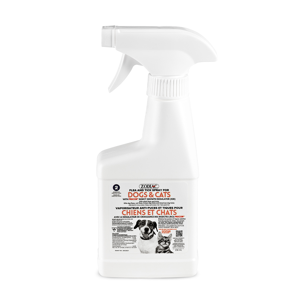 Zodiac Flea & Tick Spray for Dogs and Cats 236 mL front