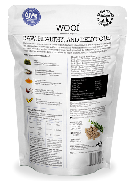 Woof Freeze Dried Dog Food - Lamb