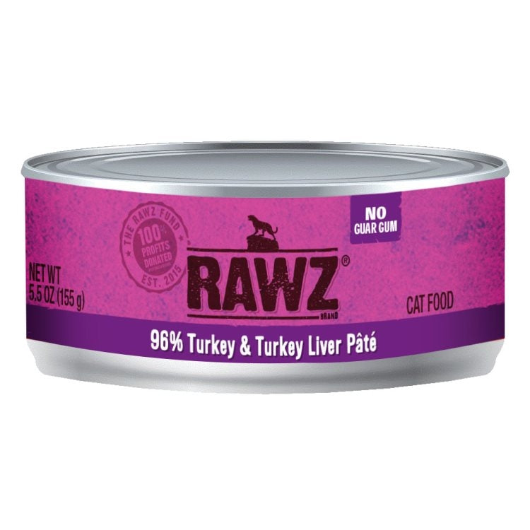 RAWZ Cat 96% Turkey & Turkey Liver 156g