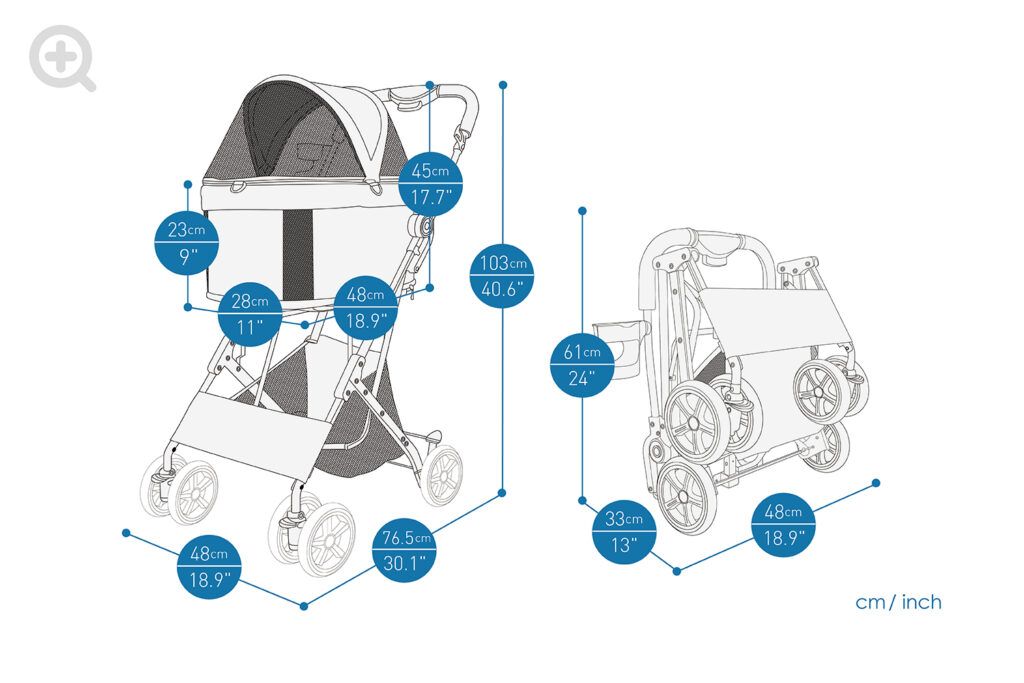 IBIYAYA Travois Tri-fold Pet Travel System