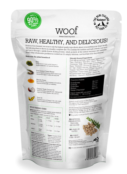 Woof Freeze Dried Dog Food - Duck