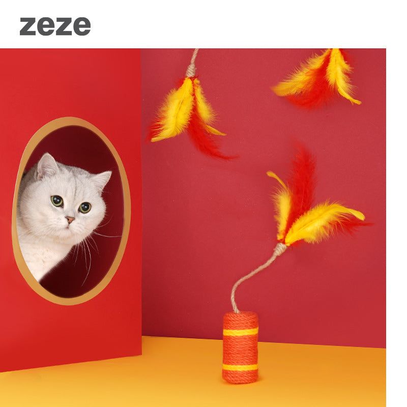 ZEWZE Firecracker Cat Rope Toy